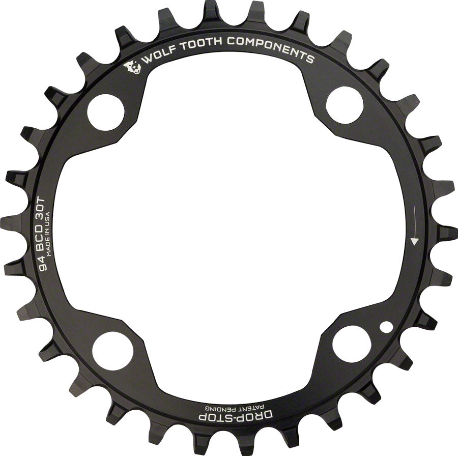 Wolf Tooth 94 BCD Chainring - 34t, 94 BCD, 4-Bolt, Drop-Stop, For SRAM Cranks, Black MPN: SR4-9434 UPC: 810006800357 Chainring 94 BCD 4-Bolt Chainrings