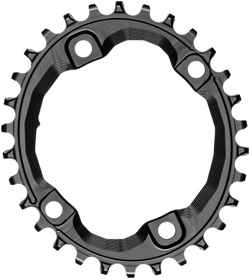 absoluteBLACK Oval 96 BCD Chainring for Shimano XT M8000 - 30t, 96 Shimano Asymmetric BCD, 4-Bolt, Narrow-Wide, Black MPN: OV96XT8000/30BK Chainring Oval 96 BCD Asymmetric Chainring for Shimano XT M8000/SLX M7000