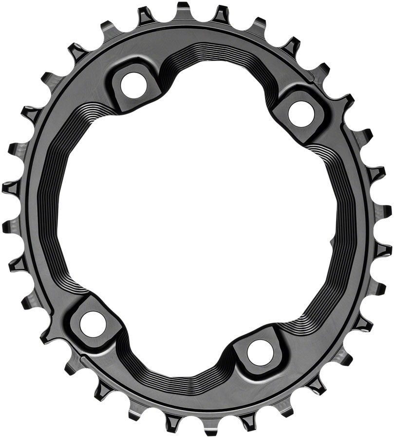 absoluteBLACK Oval 96 BCD Chainring for Shimano XT M8000 - 32t, 96 Shimano Asymmetric BCD, 4-Bolt, Narrow-Wide, Black MPN: OV96XT8000/32BK Chainring Oval 96 BCD Asymmetric Chainring for Shimano XT M8000/SLX M7000