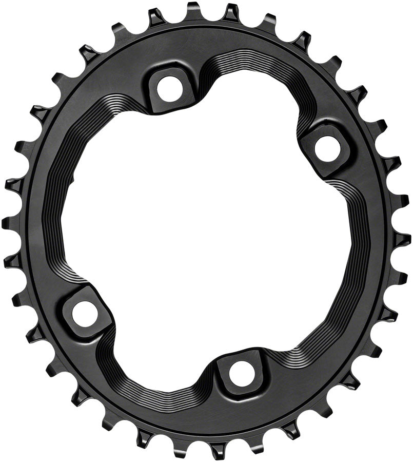 absoluteBLACK Oval 96 BCD Chainring for Shimano XT M8000 - 34t, 96 Shimano Asymmetric BCD, 4-Bolt, Narrow-Wide, Black MPN: OV96XT8000/34BK Chainring Oval 96 BCD Asymmetric Chainring for Shimano XT M8000/SLX M7000