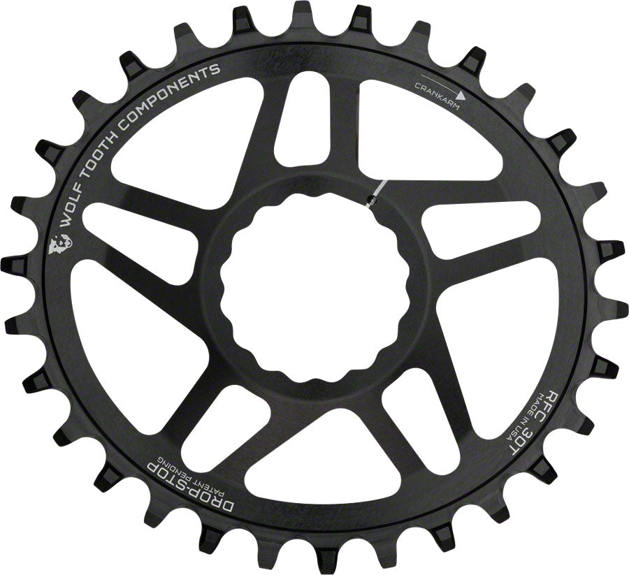 Wolf Tooth Elliptical Direct Mount Chainring - 30t, RaceFace/Easton CINCH Direct Mount, Drop-Stop, 6mm Offset, Black MPN: OVAL-RFC30 UPC: 812719021814 Direct Mount Chainrings Elliptical RaceFace / Easton CINCH Direct Mount Mountain Chainrings