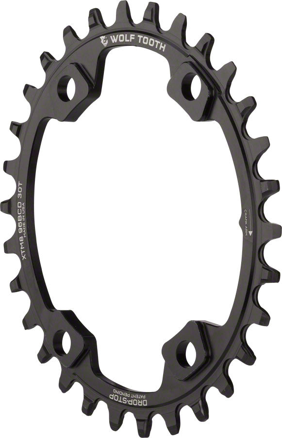Wolf Tooth Chainring 30T x 96 Asymmetrical BCD For Shimano XT M8000 Cranks Black