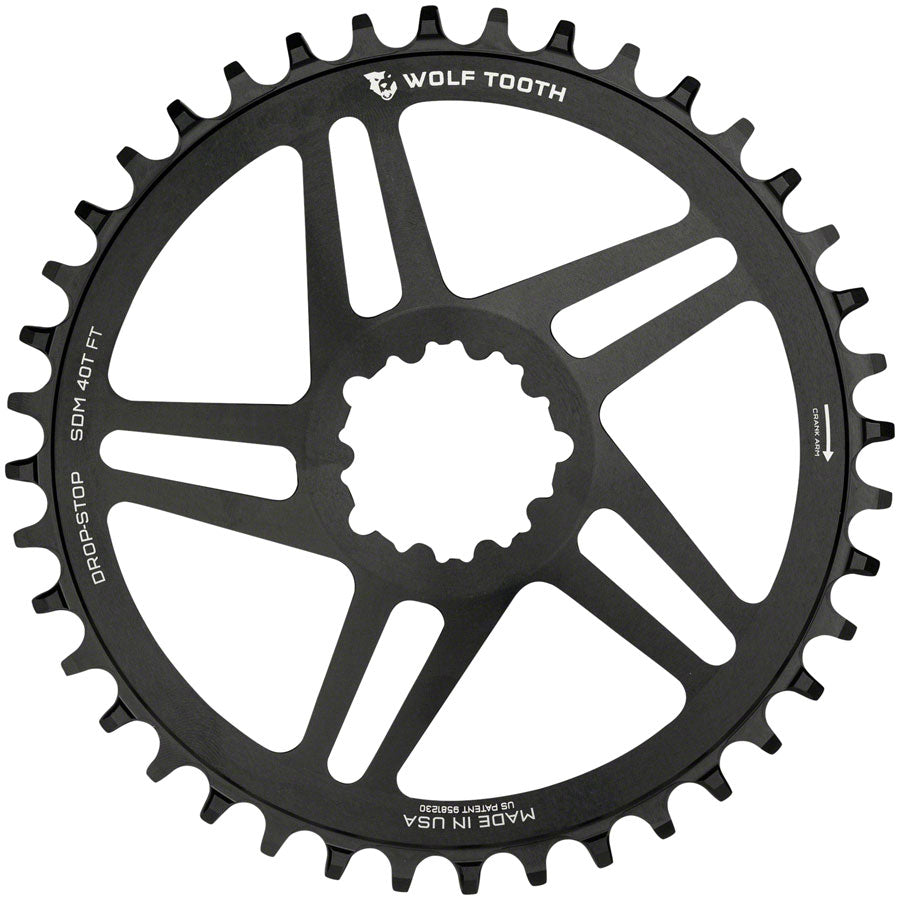 Wolf Tooth Direct Mount Chainring - 42t, SRAM Direct Mount, For SRAM 3-Bolt, 6mm Offset, Drop-Stop B, Flattop