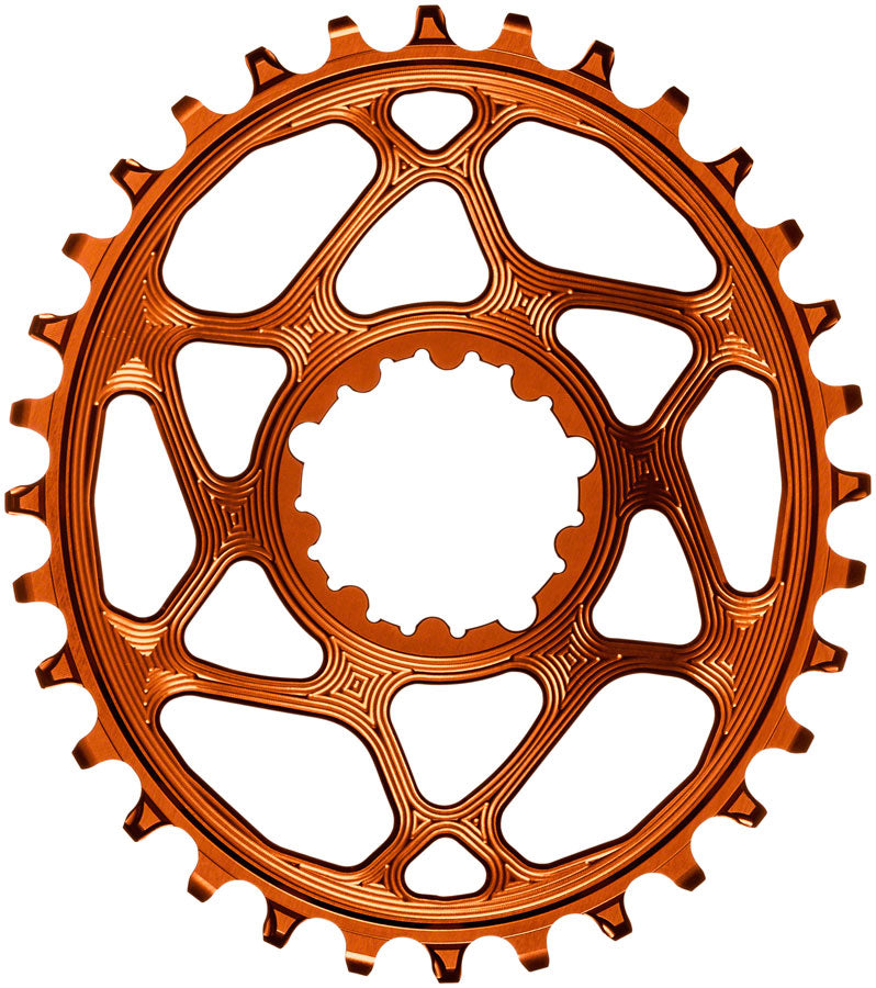 absoluteBLACK Oval Narrow-Wide Direct Mount Chainring - 32t, SRAM 3-Bolt Direct Mount, 3mm Offset, Orange MPN: SROVBOOST32OR Direct Mount Chainrings Oval Direct Mount Chainring for SRAM 3-Bolt Cranks