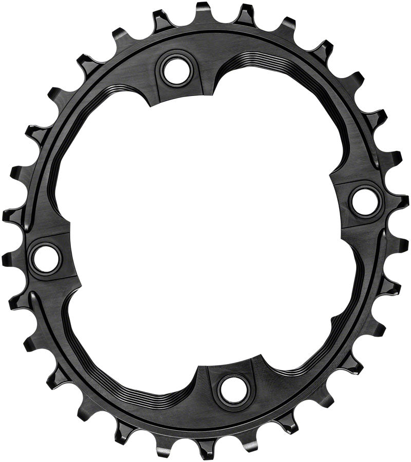 absoluteBLACK Oval 94 BCD Chainring - 30t, 94 BCD, 4-Bolt, Narrow-Wide, Black MPN: OV94/30BK Chainring Oval 94 BCD 4-Bolt Chainring
