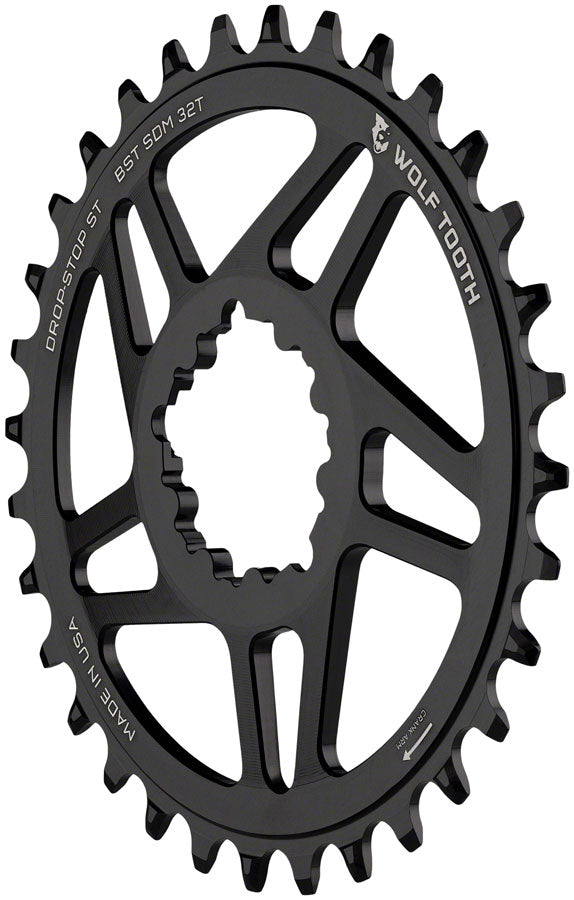 Wolf Tooth Direct Mount Chainring - 32t, SRAM Direct Mount, For SRAM 3-Bolt Boost, Requires 12-Speed Hyperglide+ Chain, - Direct Mount Chainrings - 3-Bolt Direct Mount Chainring for Hyperglide+ Chain