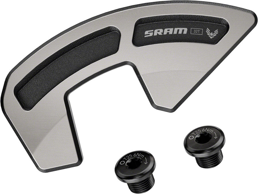 SRAM XX Eagle T-Type Single Ring Impact/Bash Guard Kit - For 32t Chainring, D1 MPN: 11.6318.008.001 UPC: 710845888571 Chainring Guard XX Eagle T-Type Single Ring Impact/Bash Guard Kit