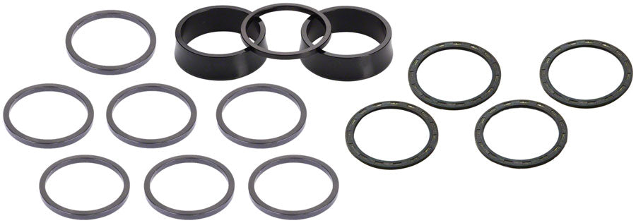 RaceFace Crankset Spacer Kit for CINCH 30mm Spindle Systems -  Aluminum, Black MPN: F10019 UPC: 821973388014 Small Part CINCH Bottom Bracket Spacers