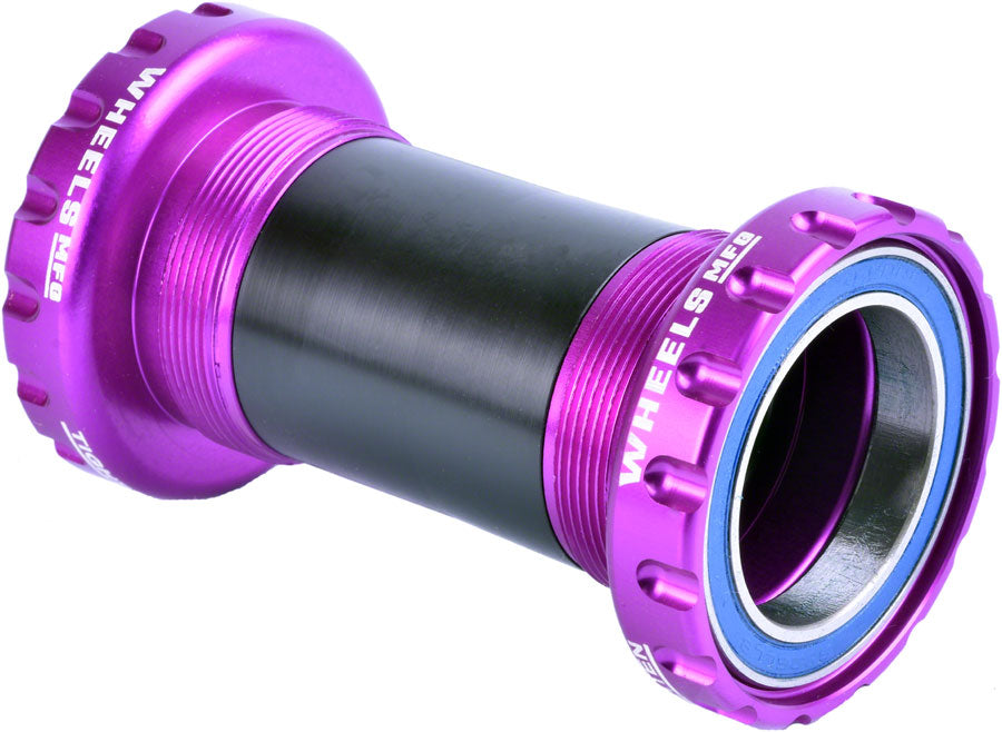 Wheels Manufacturing BSA 30 Bottom Bracket - English (BSA) Frame Interface, ABEC-3 Bearings, For 30mm Spindle, Purple
