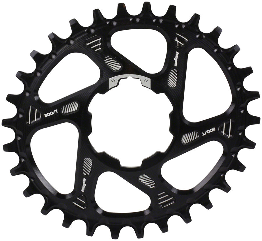 Hope Oval Spiderless Retainer Chainring - 30t, Boost, Hope Direct Mount, Black