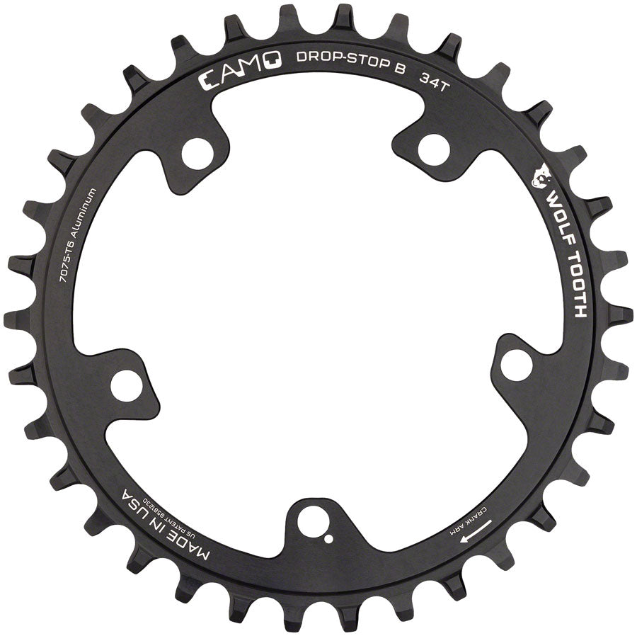 Wolf Tooth CAMO Aluminum Chainring - 32t, Wolf Tooth CAMO Mount, Drop-Stop B, Black