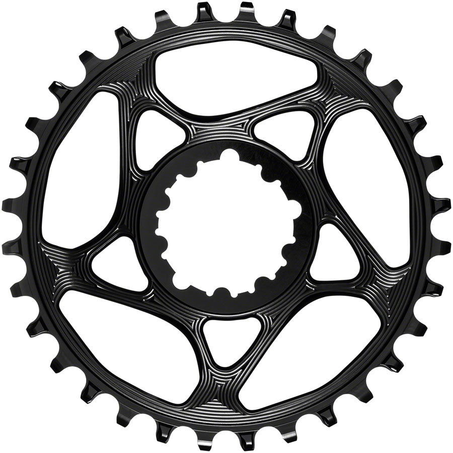 absoluteBLACK Round Narrow-Wide Direct Mount Chainring - 32t, SRAM 3-Bolt Direct Mount, 3mm Offset, Black MPN: SR32BK Direct Mount Chainrings Round Direct Mount Chainring for SRAM 3-Bolt