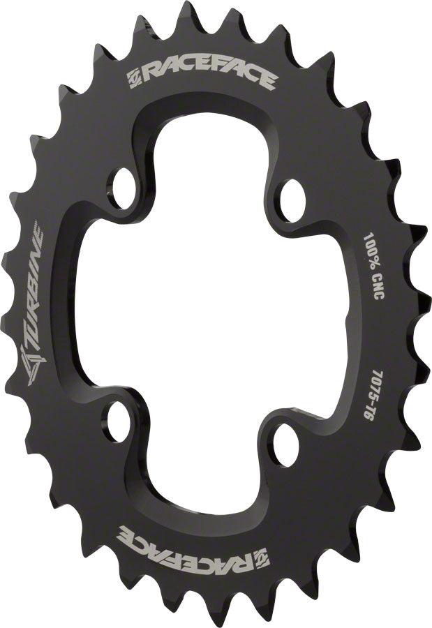 RaceFace Turbine 11-Speed Chainring: 64mm BCD, 28t, Black MPN: RRT1164X28BLK UPC: 821973286921 Chainring Turbine 11-Speed Chainrings