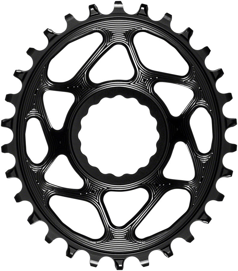 absoluteBLACK Oval Narrow-Wide Direct Mount Chainring - 30t, CINCH Direct Mount, 6mm Offset, Black MPN: RFOV30BK Direct Mount Chainrings Oval Direct Mount Chainring for CINCH