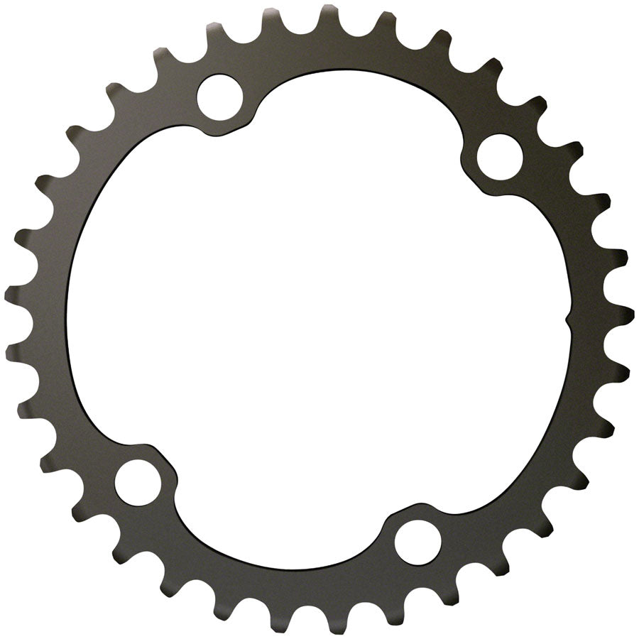 SRAM Force 2x12-Speed Inner Chainring - 35t, 107 BCD, 4-Bolt, Blast Black, For use with 48t Outer