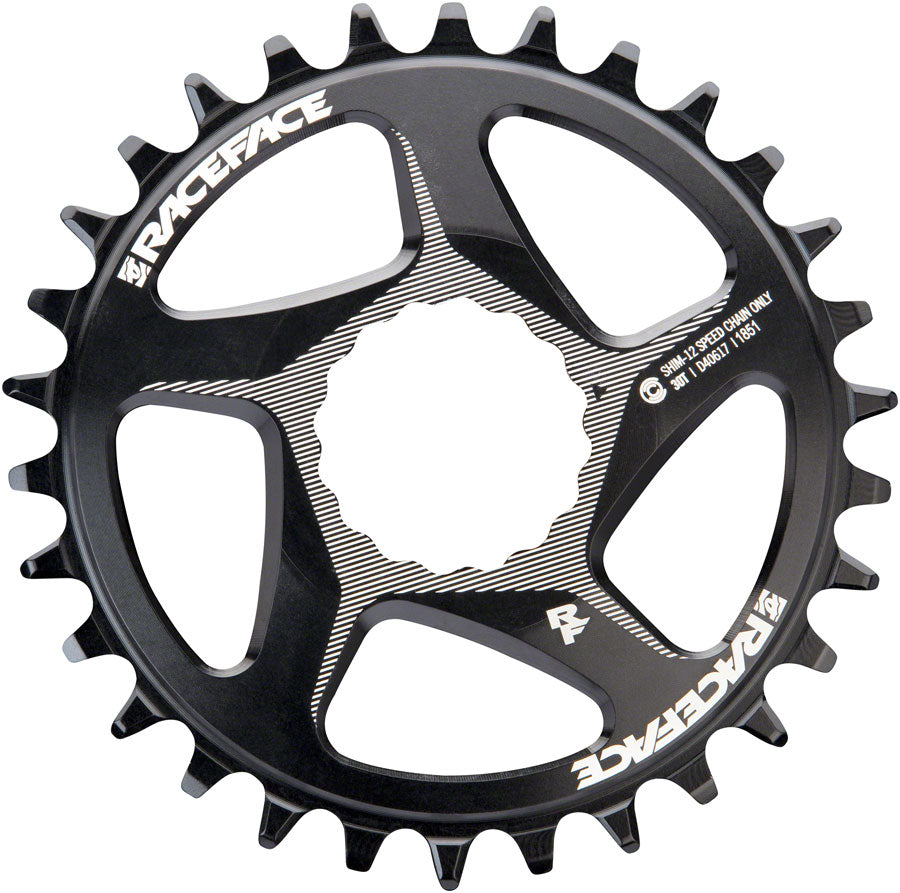 RaceFace Narrow Wide Direct Mount CINCH Aluminum Chainring - for Shimano 12-Speed, requires Hyperglide+ compatible MPN: RNWDM30TSHI12BLK UPC: 821973356563 Direct Mount Chainrings Narrow Wide Direct Mount CINCH Hyperglide+