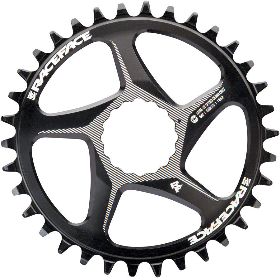RaceFace Narrow Wide Direct Mount CINCH Aluminum Chainring - for Shimano 12-Speed, requires Hyperglide+ compatible MPN: RNWDM34TSHI12BLK UPC: 821973358086 Direct Mount Chainrings Narrow Wide Direct Mount CINCH Hyperglide+