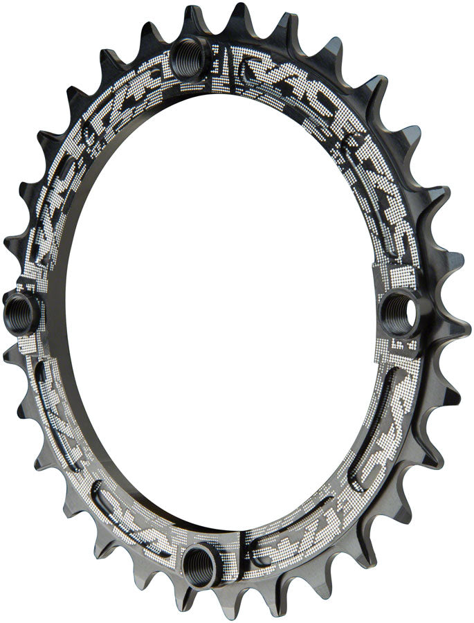 RaceFace Narrow Wide Chainring: 104mm BCD, 30t, Black MPN: RNW104X30BLK UPC: 821973329857 Chainring Narrow Wide Chainring