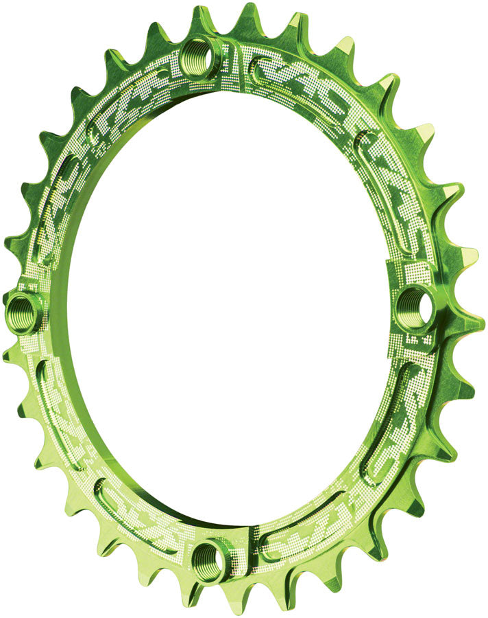 RaceFace Narrow Wide Chainring: 104mm BCD, 30t, Green