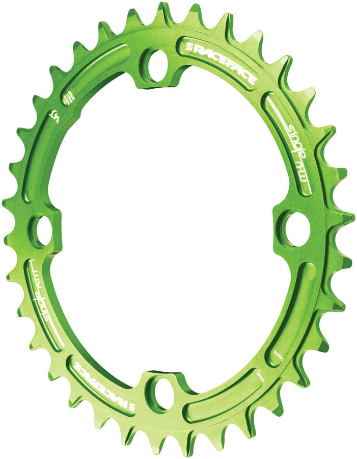 RaceFace Narrow Wide Chainring: 104mm BCD, 34t, Green