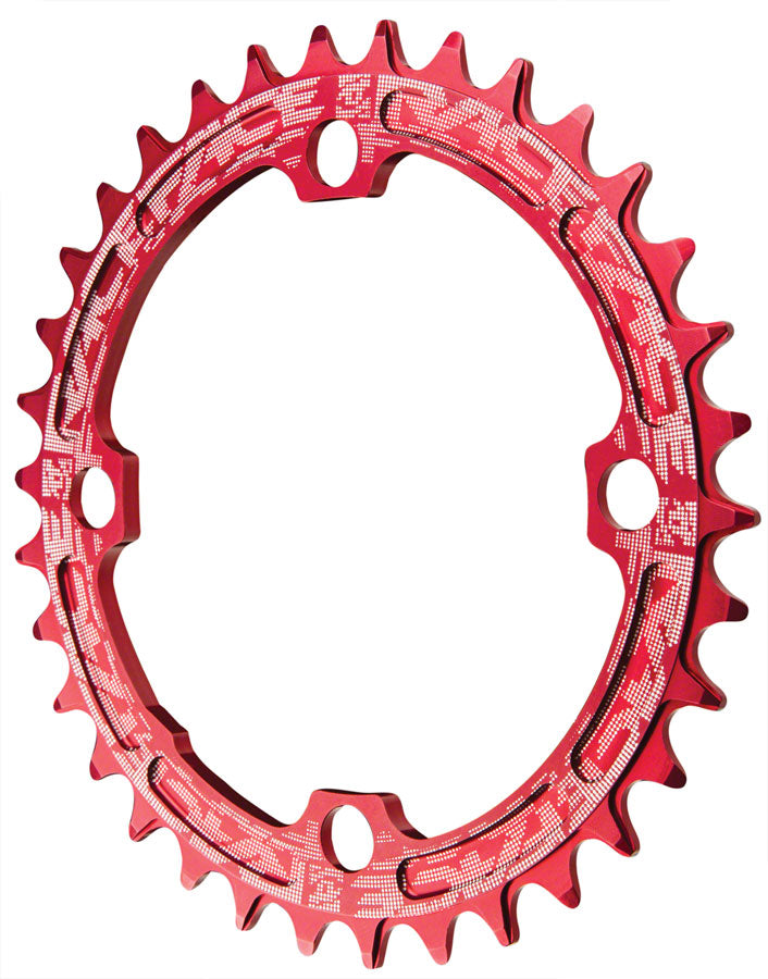 RaceFace Narrow Wide Chainring: 104mm BCD, 36t, Red Chainring ...
