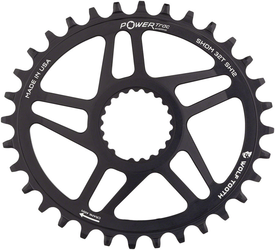 Wolf Tooth Elliptical Direct Mount Chainring - 34t, Shimano Direct Mount, Boost, 3mm Offset, Requires 12-Speed - Direct Mount Chainrings - Elliptical Shimano Hyperglide+ Direct Mount Chainrings