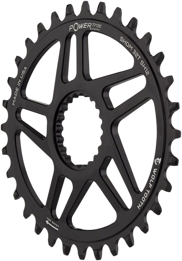 Wolf Tooth Elliptical Direct Mount Chainring - 34t, Shimano Direct Mount, Boost, 3mm Offset, Requires 12-Speed