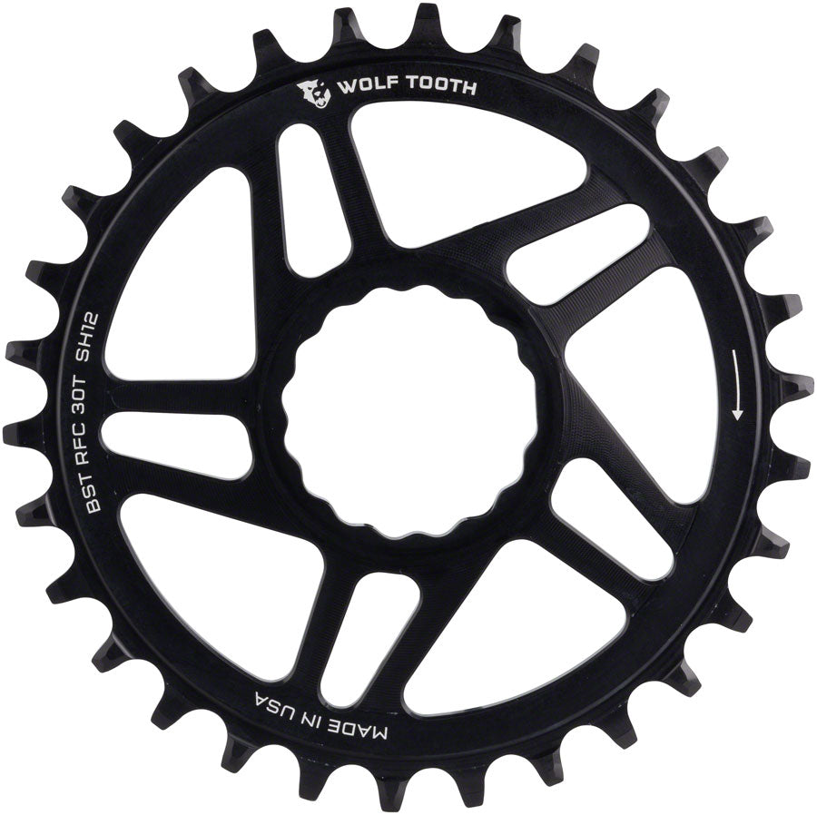 Wolf Tooth Direct Mount Chainring - 30t, RaceFace/Easton CINCH Direct Mount, Boost, 3mm Offset, Requires 12-Speed - Direct Mount Chainrings - RaceFace/Easton CINCH Hyperglide+ Direct Mount Mountain Chainrings