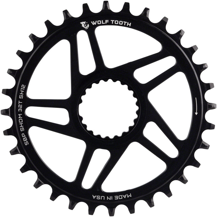 Wolf Tooth Direct Mount Chainring - 32t, Shimano Direct Mount, For Super Boost+ Cranks, Requires 12-Speed Hyperglide+ - Direct Mount Chainrings - Shimano Hyperglide+ Direct Mount Chainrings
