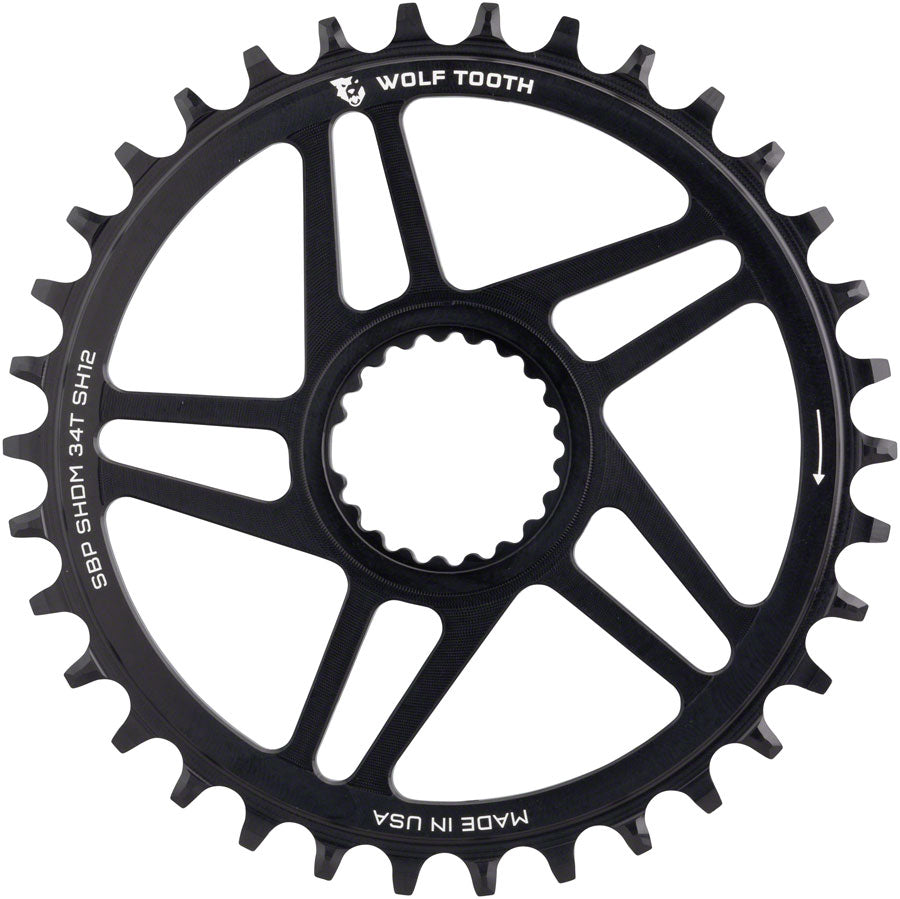 Wolf Tooth Direct Mount Chainring - 34t, Shimano Direct Mount, For Super Boost+ Cranks, Requires 12-Speed Hyperglide+ - Direct Mount Chainrings - Shimano Hyperglide+ Direct Mount Chainrings