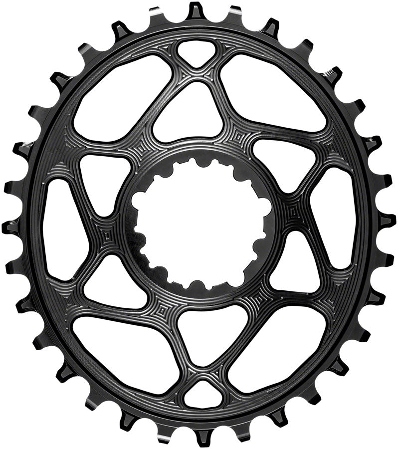 absoluteBLACK Oval Direct Mount Chainring - 32t, SRAM 3-Bolt Direct Mount, 3mm Offset, Requires Hyperglide+ Chain, Black MPN: SROVBSH/32BK Direct Mount Chainrings Oval Direct Mount Chainring for SRAM and Hyperglide+