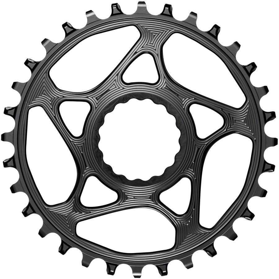 absoluteBLACK Round Narrow-Wide Direct Mount Chainring - 32t, CINCH Direct Mount, 3mm Offset, Black