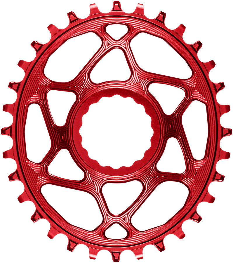 absoluteBLACK Oval Narrow-Wide Direct Mount Chainring - 32t, CINCH Direct Mount, 3mm Offset, Red