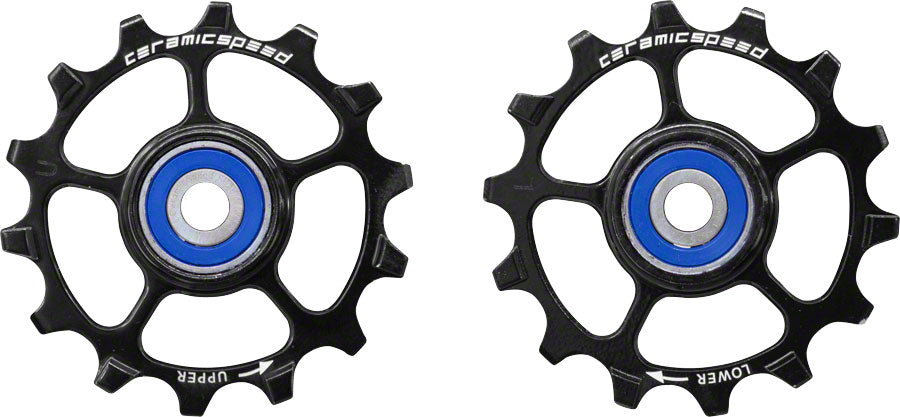 CeramicSpeed Pulley Wheels for SRAM Eagle 1 x 12-speed - 14 Tooth, Alloy, Black MPN: 103343 Pulley Assembly Pulley Wheels