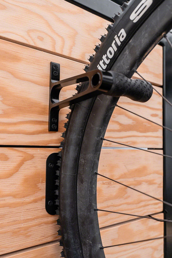 Lezyne CNC Wheel Bike Storage Hook - Alloy, Black - Racks, Display/Storage - CNC Alloy Wheel Hook