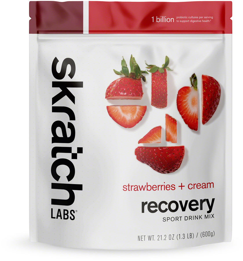 Skratch Labs Recovery Sport Drink Mix - Strawberries and Cream, 12-Serving Resealable Pouch MPN: RDM-SB-600G UPC: 856231005792 Sport Hydration Sport Recovery