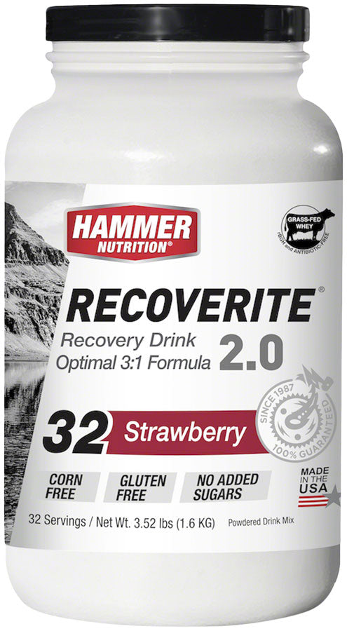 Hammer Nutrition Recoverite 2.0 Recovery Drink - Strawberry, 32 Serving Canister MPN: RRS32 UPC: 602059021311 Sport Hydration Recoverite Recovery Drink