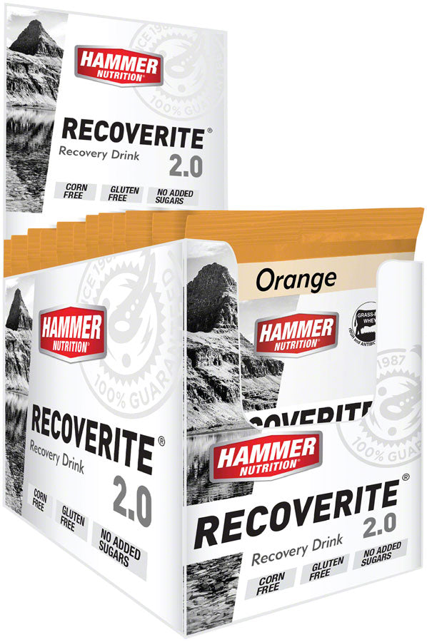 Hammer Nutrition Recoverite 2.0 Recovery Drink - Orange, 12 Single Serving Packets