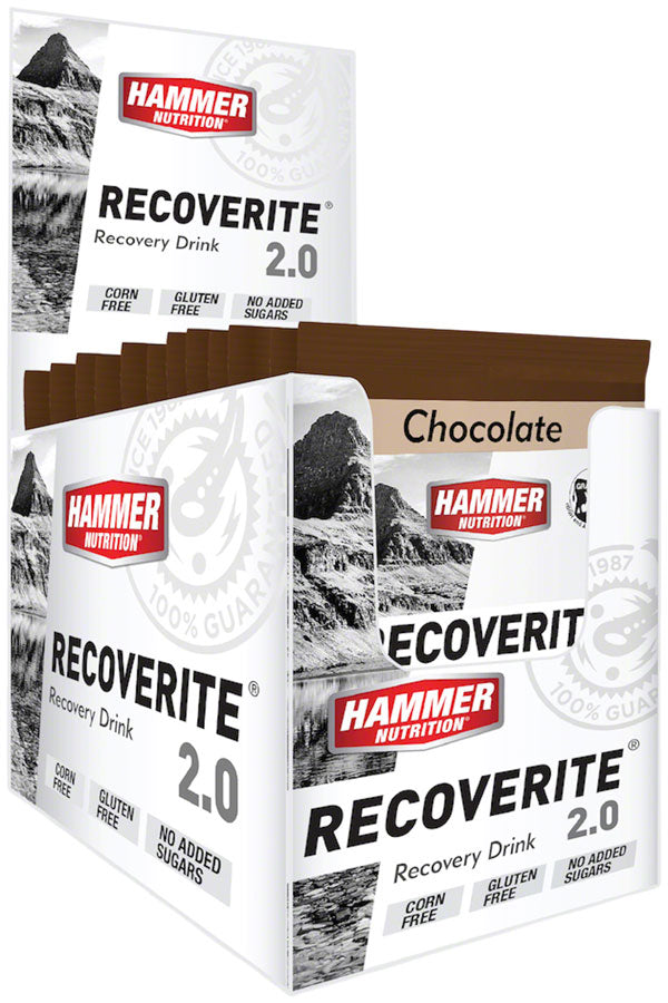 Hammer Nutrition Recoverite 2.0 Recovery Drink - Chocolate, 12 Single Serving Packets