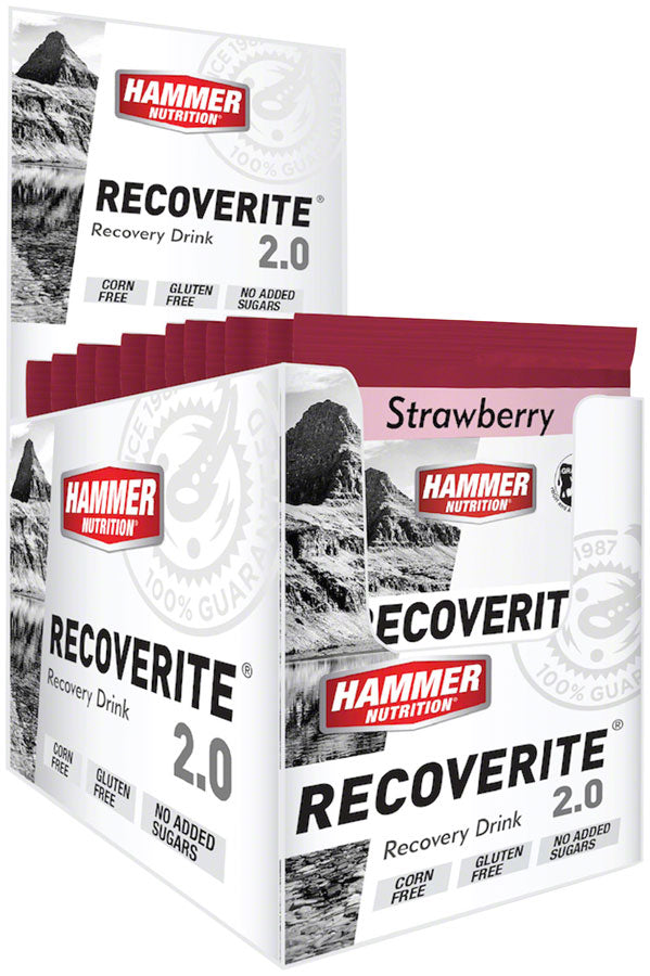 Hammer Nutrition Recoverite 2.0 Recovery Drink - Strawberry, 12 Single Serving Packets