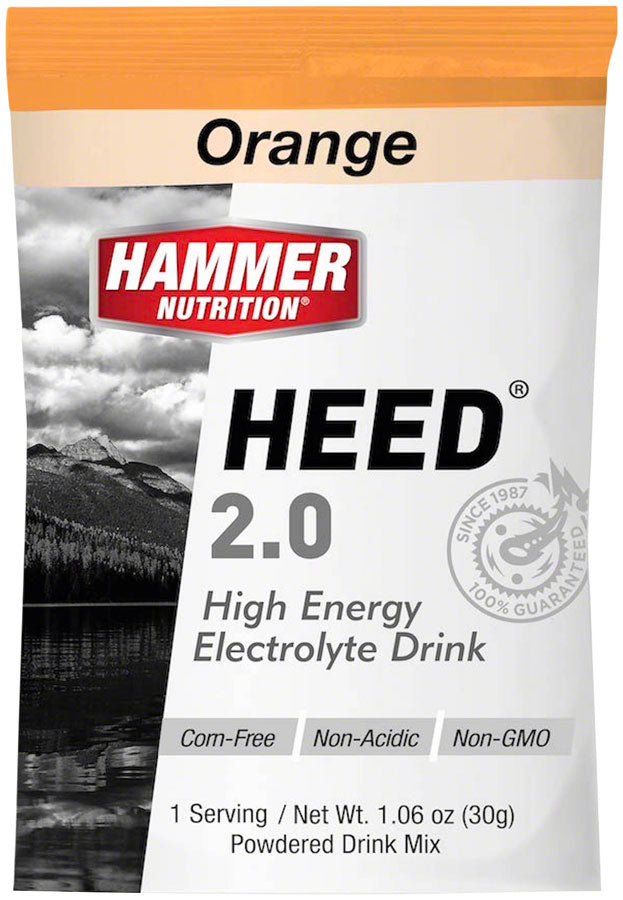 Hammer Nutrition HEED 2.0 High Energy Electrolyte Drink - Orange, 12 Single Serving Packets