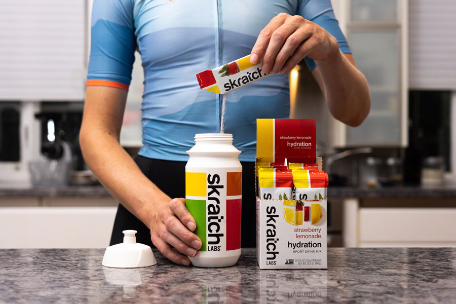Skratch Labs Hydration Sport Drink Mix - Strawberry Lemonade, Box of 20 - Sport Hydration - Hydration Sport Drink Mix