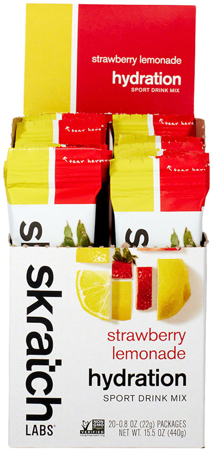 Skratch Labs Hydration Sport Drink Mix - Strawberry Lemonade, Box of 20 MPN: SHM-SL-22G/20 UPC: 858690007690 Sport Hydration Hydration Sport Drink Mix