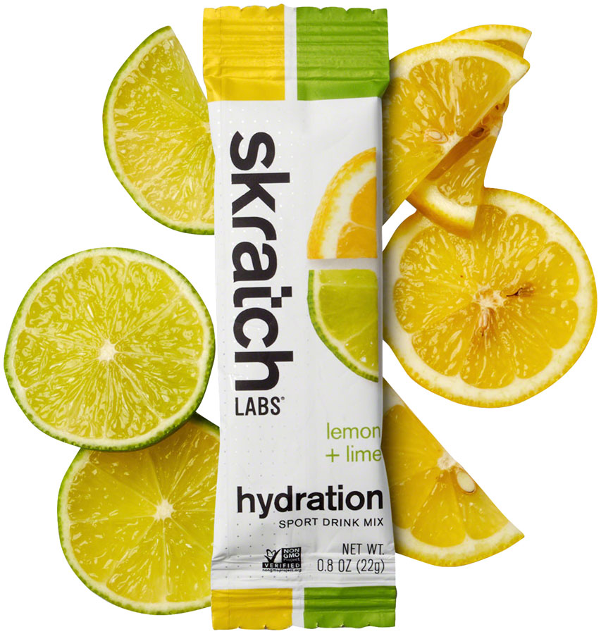 Skratch Labs Hydration Sport Drink Mix - Lemon + Lime, Box of 20 - Sport Hydration - Hydration Sport Drink Mix