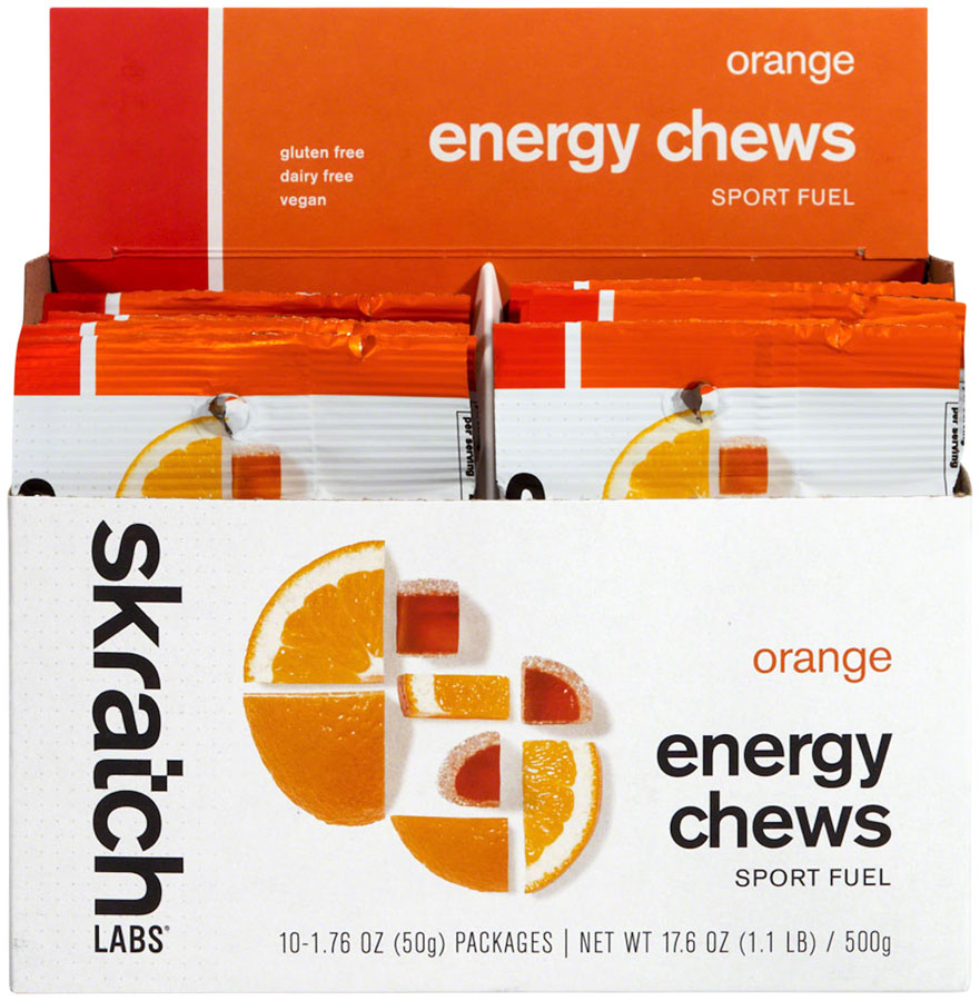 Skratch Labs Sport Energy Chews: Orange, Box of 10 MPN: ECS-OR-50G/10 UPC: 856231005778 Chew Energy Chews Sport Fuel