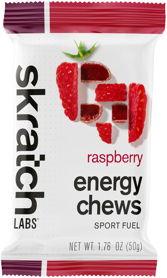 Skratch Labs Energy Chews Sport Fuel - Raspberry, Box of 10 - Chew - Energy Chews Sport Fuel