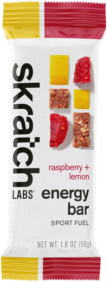 Skratch Labs Energy Bar Sport Fuel - Raspberries and Lemon, Box of 12 - Bars - Energy Bar Sport Fuel