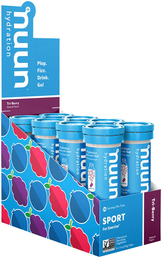 Nuun Sport Hydration Tablets: Tri Berry, Box of 8 Tubes MPN: 1160208 UPC: 811660020488 Sport Hydration Sport Hydration Tablets