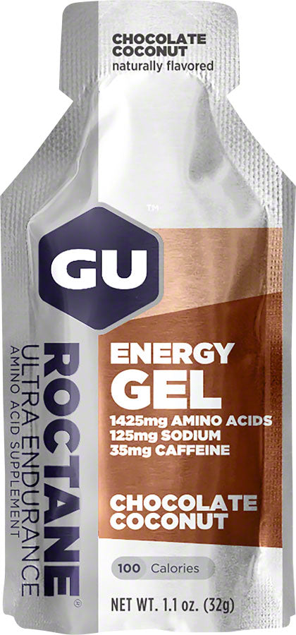 GU Roctane Energy Gel - Chocolate Coconut, Box of 24 - Gel - ROCTANE Energy Gel