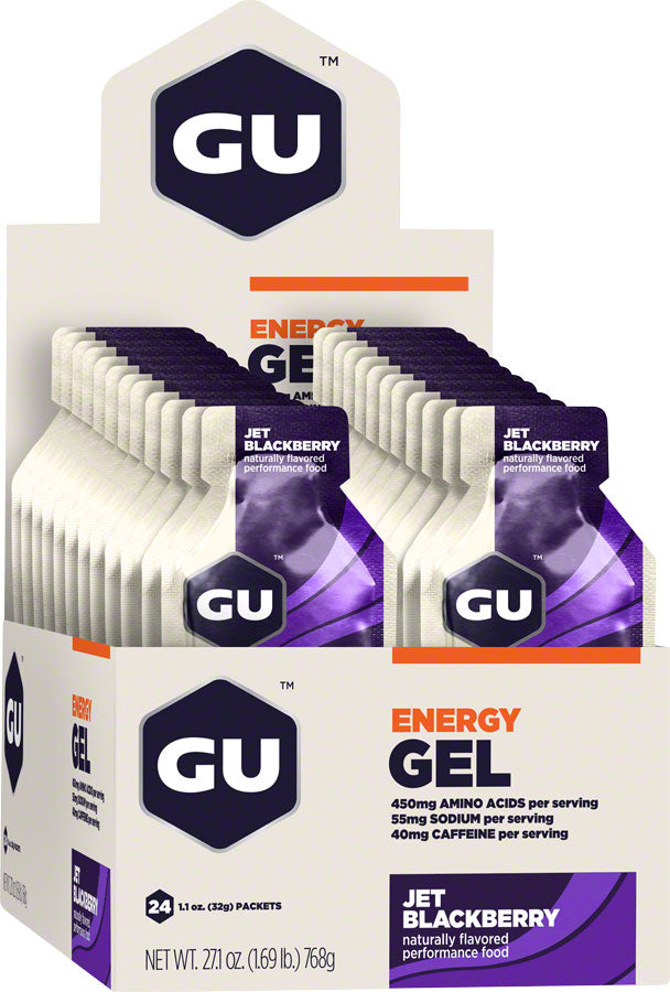 GU Energy Gel - Jet Blackberry, Box of 24 MPN: 123044 UPC: 769493200129 Gel Energy Gel